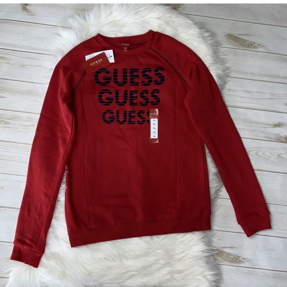 GUESS Boys Crewneck Active Sweater Fleece Logo